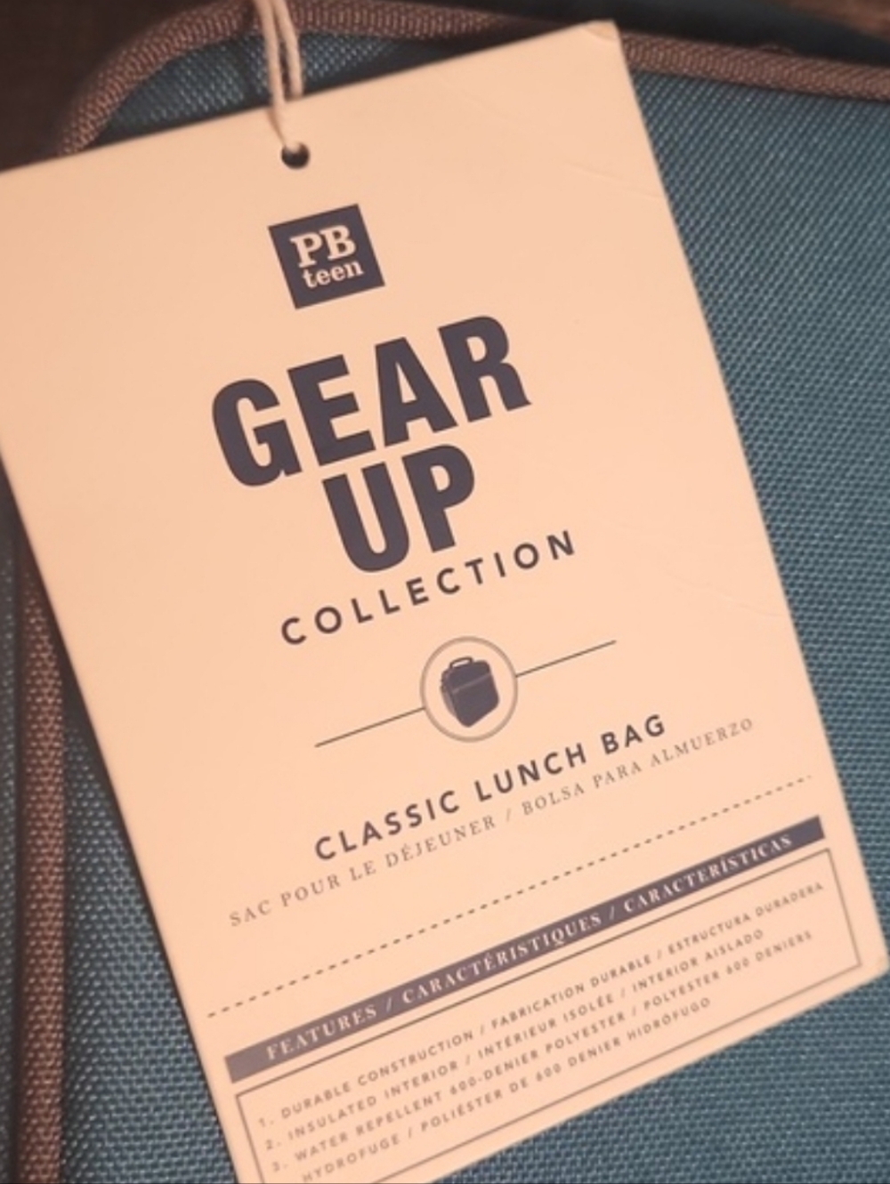 NWT Pottery Barn Gear Up Collection Classic Lunch Box bag school - Picture 4 of 12